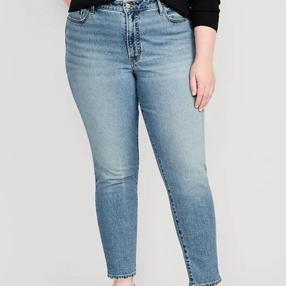 NEW Old Navy High-Waisted OG Straight Ankle Jeans Sz 14 - Picture 1 of 13